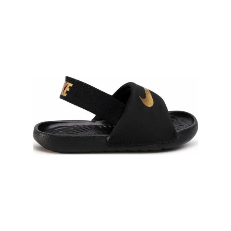 Nike Kawa Slide TD Black Metallic Gold Baby Sneakers BV1094-003