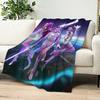 Blanket KPop Warm Soft Demon Plush Blanket for Sofa Living Room Office Bedroom Travel Hunters Gift Flannel