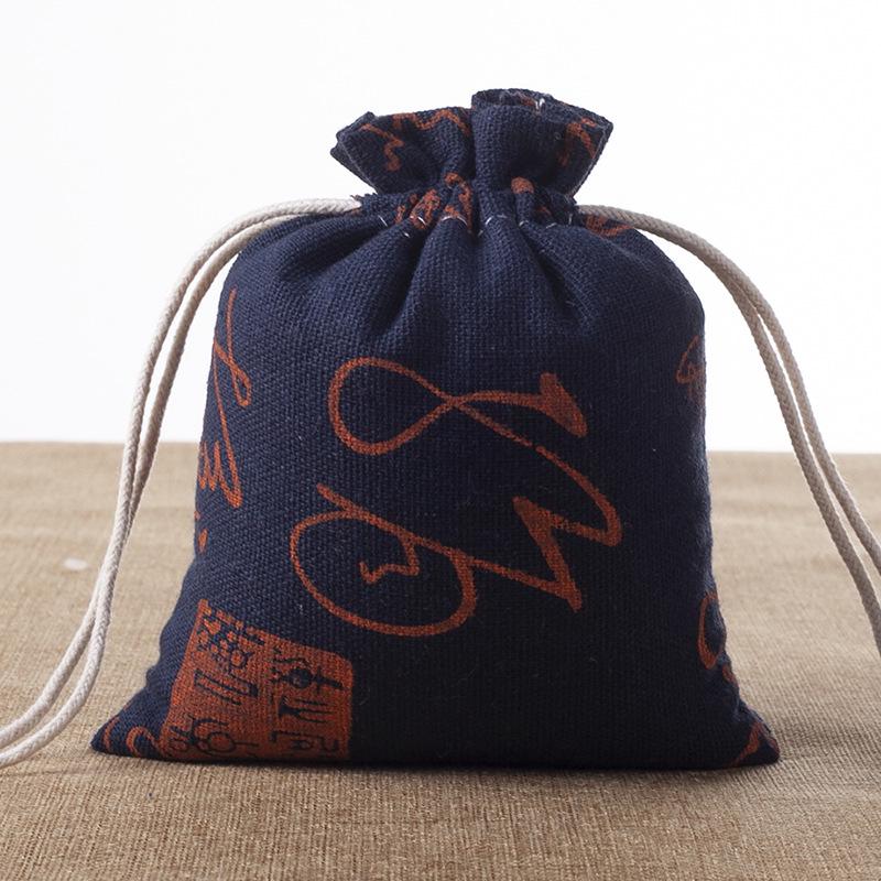 Burlap Jewelry Drawstring Sachets - Handmade Small Wenwan Bags