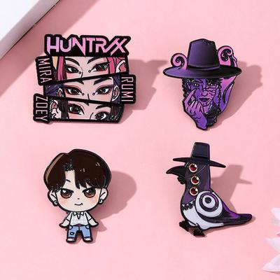 Cute Cartoon Witch Hunter Metal Badge Animator Anime Badge Small Brooch