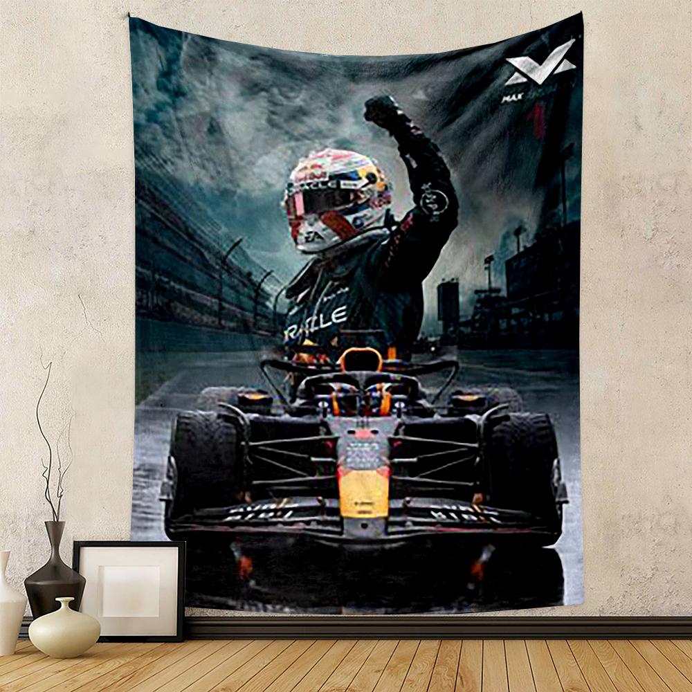 Racing car driver victory fist track helmet Patterned tapestry for bedroom and living room home decor sofas