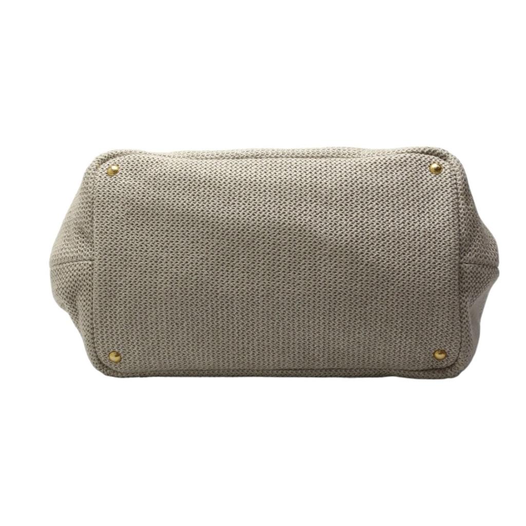 Prada Canvas Canapa Tote Bag Canvas Beige Women Used