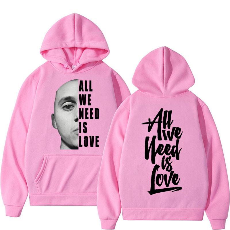 Rapper Canserbero Hoodies All We Need Is Love Pullover Men Women Trendy Vintage Oversized Casual Harajuku Sweatshirt Streetwear