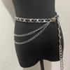 Waist Chain for Women Retro Sexy Fashion Multi-layer Body Chain Personalized Geometric Trendy Metal Chain European and American Waist Chain