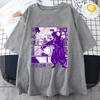 Hot Anime New Cool Geto Suguru Printed T-Shirt Tops Men Women Casual Outdoor Street Round Neck Short Sleeve Shirt Anime T-Shirt