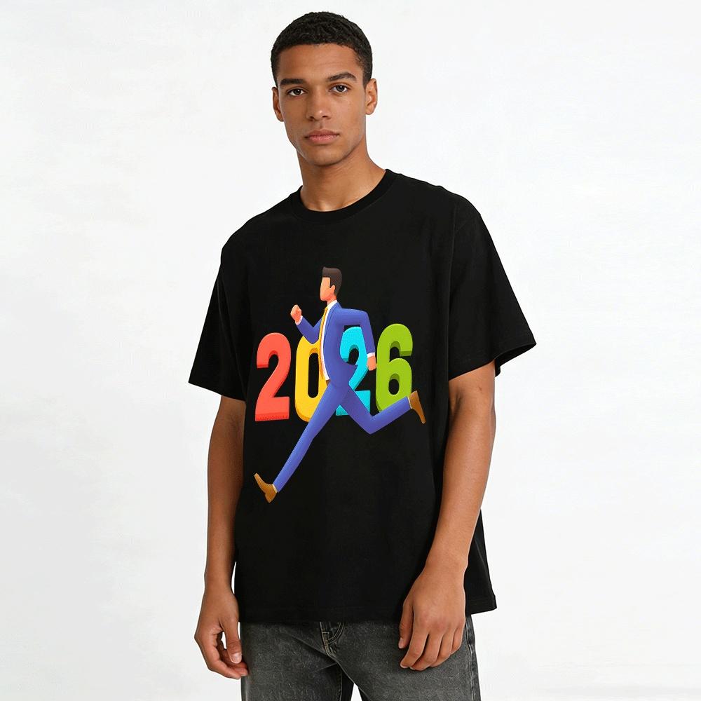 2026 Business Endeavor Print Casual Commute Unisex T-Shirt Pure cotton T-shirt