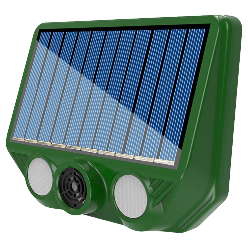 

Солнечный ультразвуковой отпугиватель животных с красным и белым мигающим светом, USB-зарядка, устройство для отпугивания животных для открытых газонов и сада 1*PCS зелёный