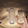 NEW Wireless Rechargeable/USB Cable 1/3/7/16 Colors Crystal Table Lamp Luxury Bedroom Decoration Lights Touch Lamp Crystal LED Night Light Table Lamp
