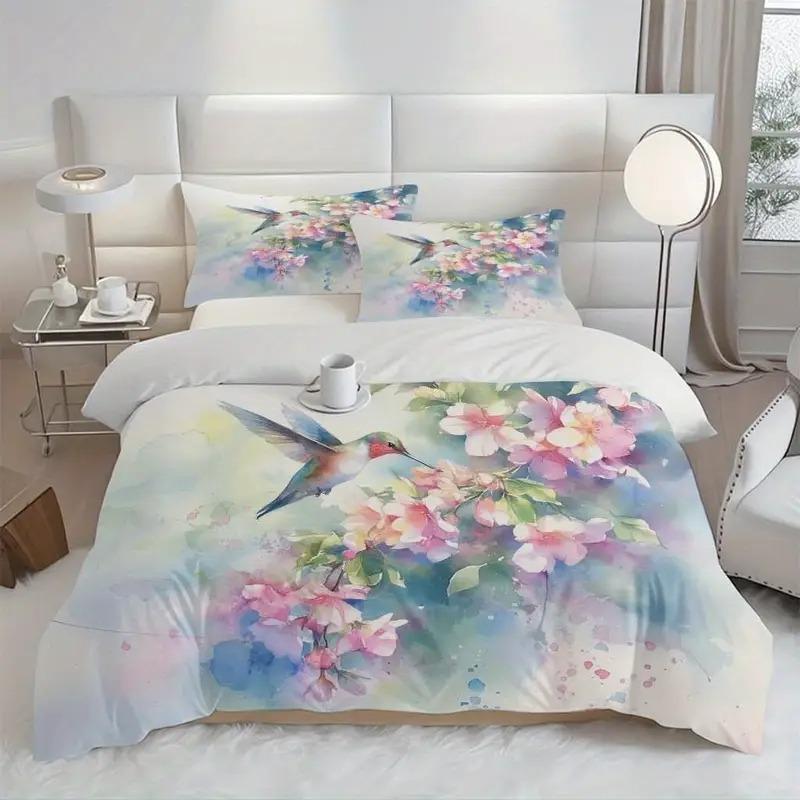 Comforter 3D Floral Pattern Queen Size Four Seasons Bedding Set Home Decor Room Decor 3 Piece Set With 2 S