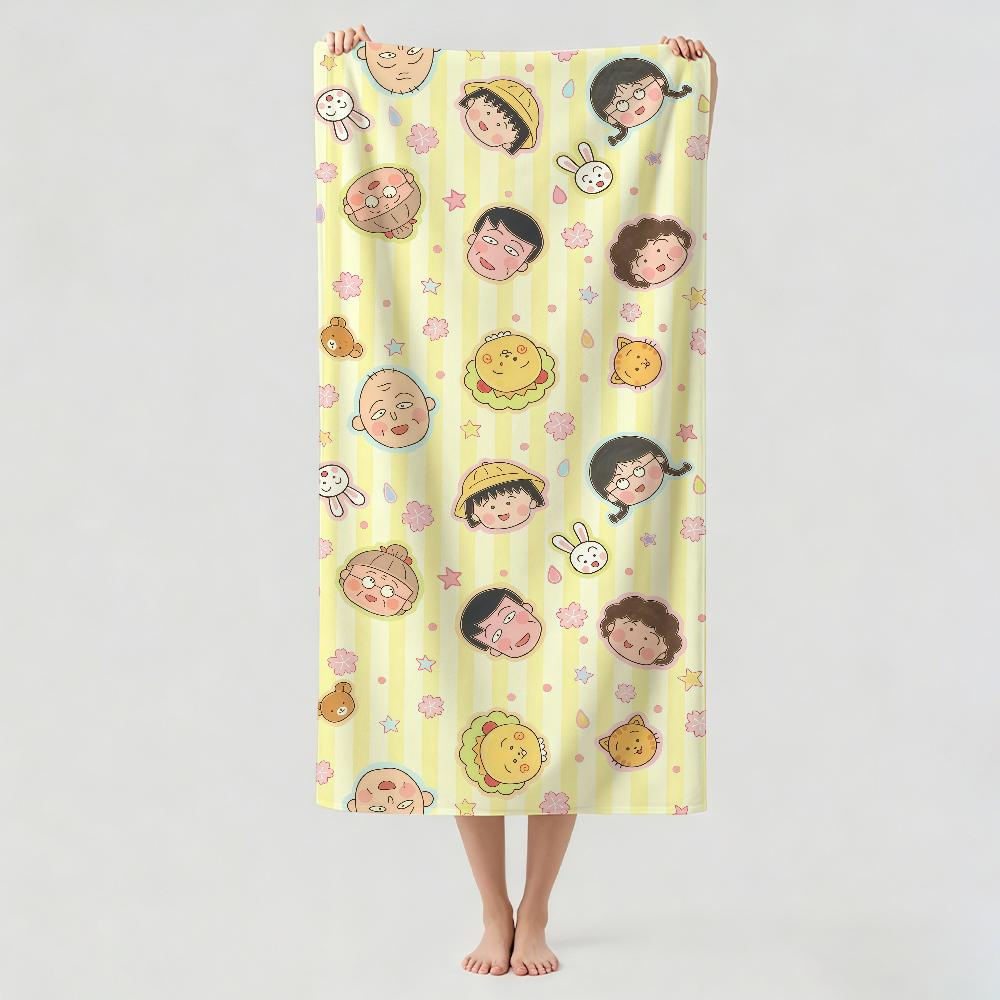 Cartoon C-Chibi Maruko Chan Towel Drying Bath Towel Applicable To Light Swimming Camping Yoga Beach Out