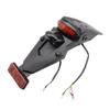 SZYUMO Universal Rear Fender with LED Brake Light and Warning Motorcycle Modified Mud Guard Lamp Lamp, (Red Cover)