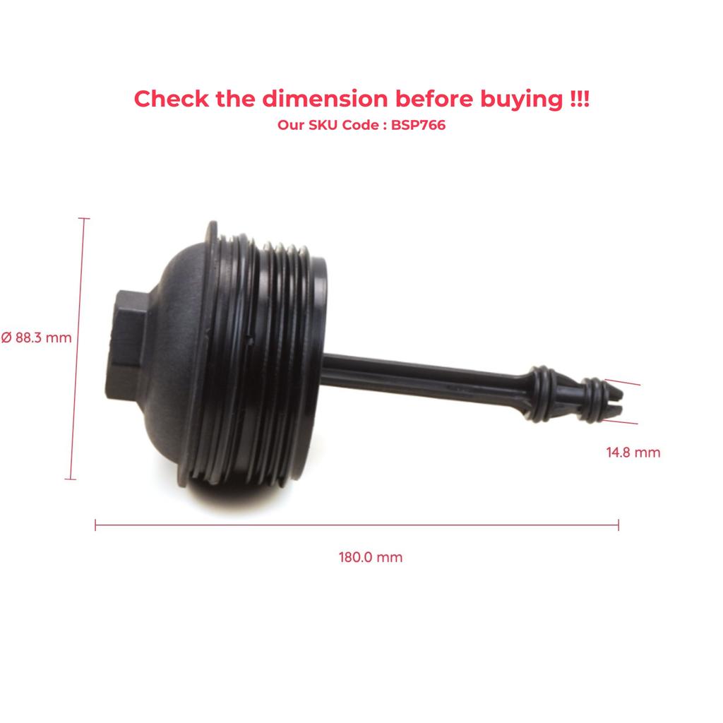 BROSS BSP766 Oil Filter Cover Cap 03P115433A for Skoda Fabia 1.2 TDI, Roomster 1.2 TDI, VW Polo 1.2 TDI, Seat Ibiza 1.2 TDI