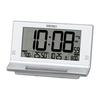 Seiko Clock Alarm Clock Table Clock Digital Radio Silver Metallic 102 X 175 X 81mm SQ322S