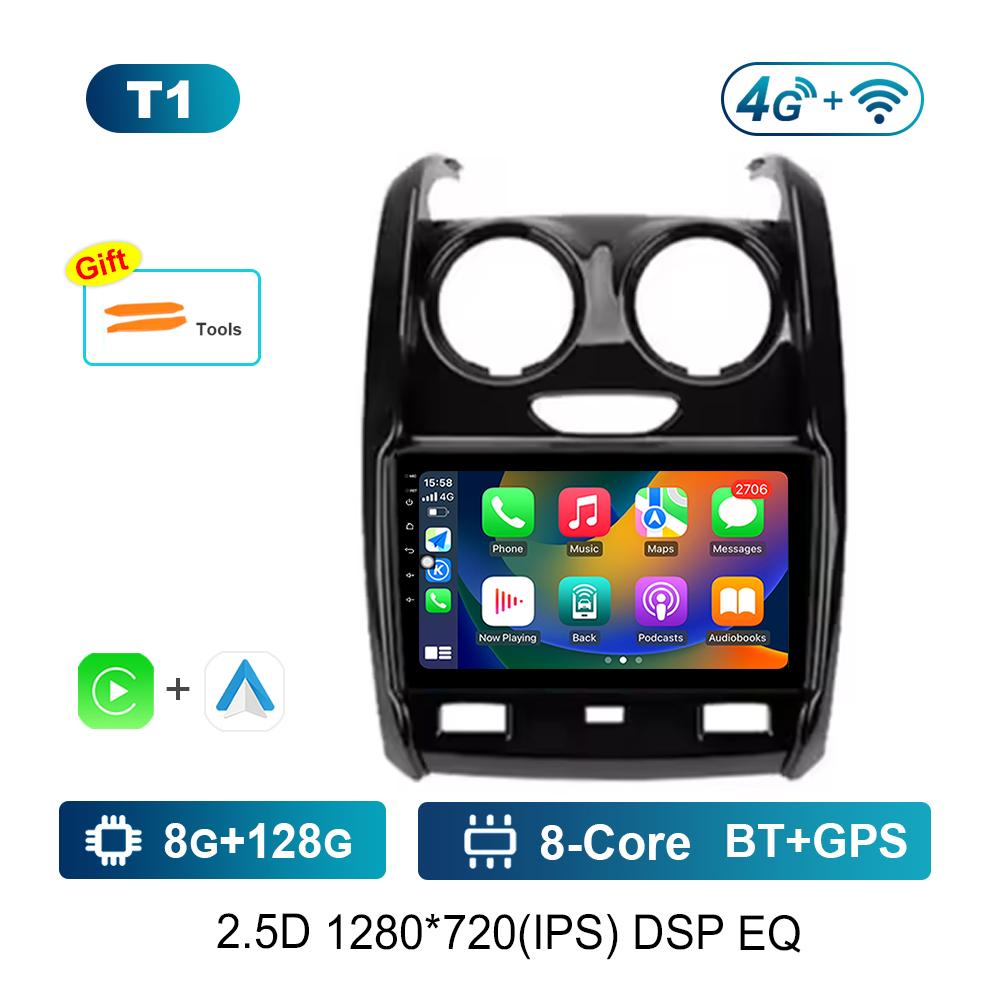 Bluetooth DSP Stereo Car Video Multimedia Player for Renault Duster 2015 - 2020 For LADA Largus 2021 WiFi Android System 4G GPS