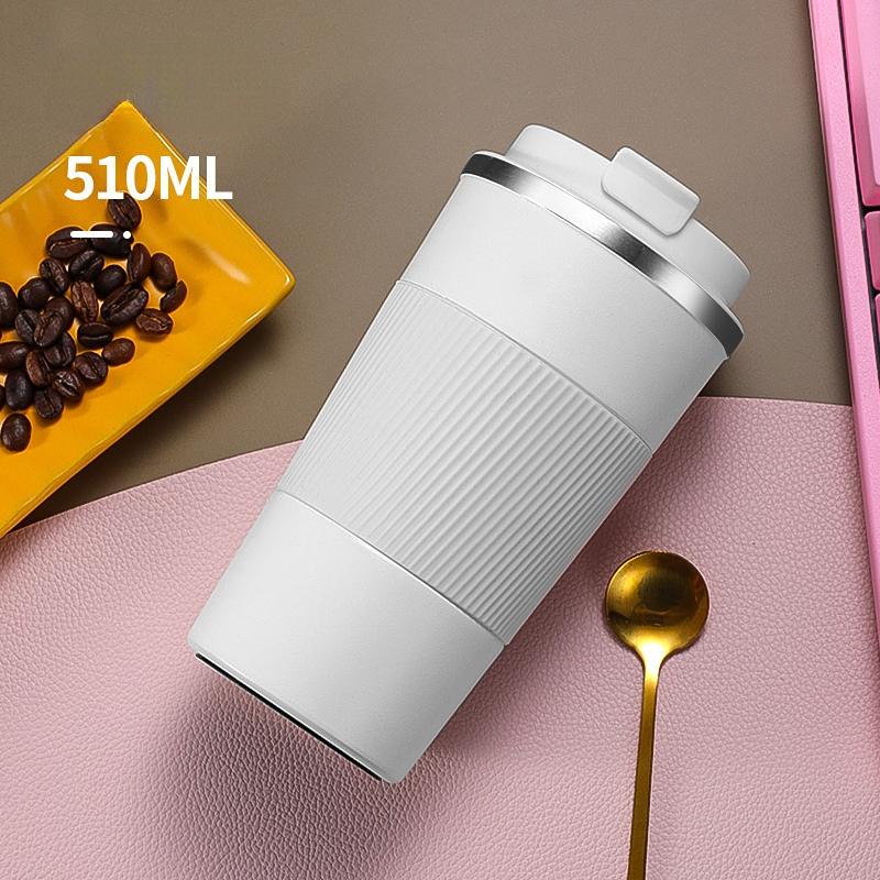 

Insulated Coffee Mug for Car Cup Holder, Halloween Gift Idea, Suitable for Cold & Hot Drinks, Travel Mug for Home Office Party білий