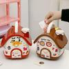 Cartoon House Piggy Bank with DIY Sticker Coin Cash Storage Jar Container Children Money Saving Box Decoration Boys Girls Gift