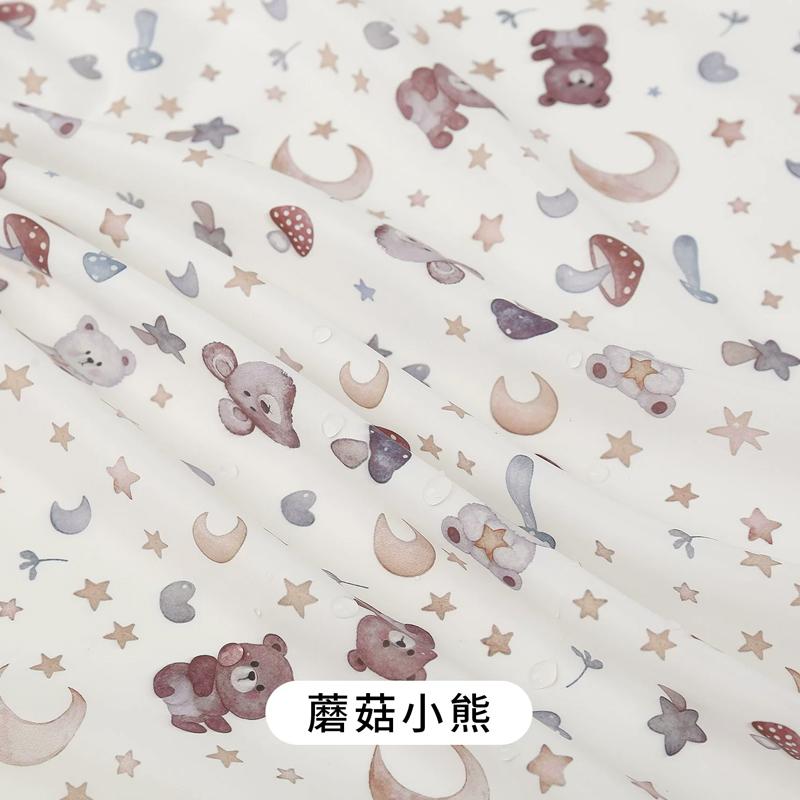 0.5m/1m/2m Thin Waterproof Down Jacket Printed Fabric for Winter Vests Children's Clothing Decorative Cloth DIY Sewing Fabrics