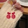 Silver Needle New Year's Red Fortune Earrings New Chinese Style Niche Versatile Temperament Earrings Light Luxury Premium Earrings