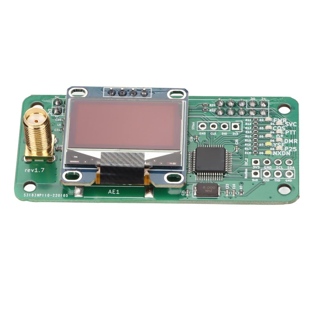 UHF VHF UV MMDVM Hotspot Module Kit SMA Interface LED Display Hotspot Board with Antenna