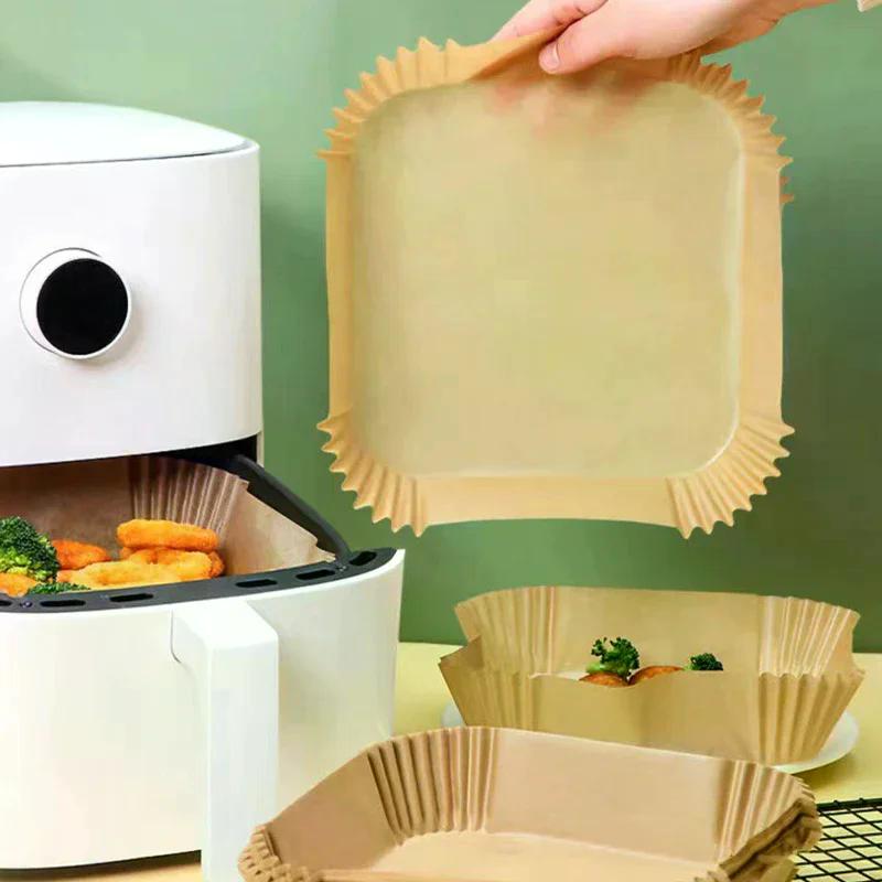 1Pcs Air Fryer Absorbent Paper Cake Tray Disposable Barbecue Paper Baking Paper