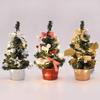 PVC Mini Artificial Christmas Tree Red Artificial Pine Tree  Hotel Cafe Table