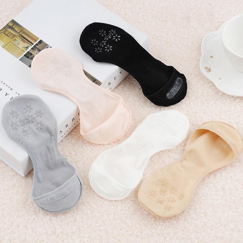 Socks women's Super Invisible No Show Thin Silicone Non-slip Shallow Mouth Solid For High Heels Boat Socks