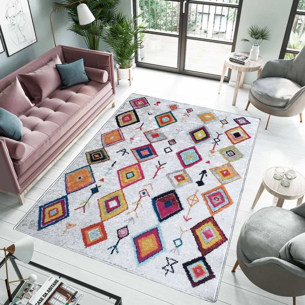 

Mosimoso Home H159 Digital Printed Dot Sole Carpet 50x80 cm серый