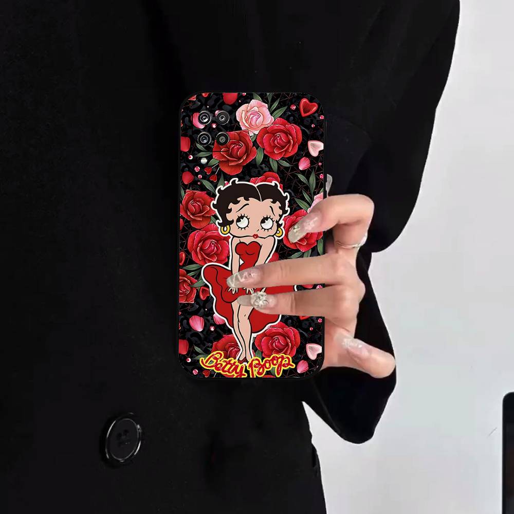 A-betty Boop-S Phone Case For Samsung S24/S25/S22 S30/A51 52/Lite/Ultra/5G/Plus/FE - Slim Shockproof Black Protection