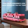 Containerschiff Bausteine, Pädagogisches Spielzeug für Kinder, Puzzle-Montagemodell, Kreative Schreibtischdekoration & Geburtstagsgeschenk für Jungen/Mädchen