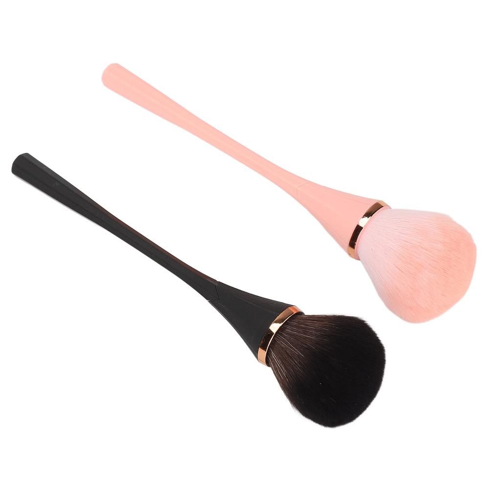 2 Pennelli per Cipria e Blush Professionali Set di Pennelli per Trucco Setole Morbide Strumento Cosmetico per Truccatori