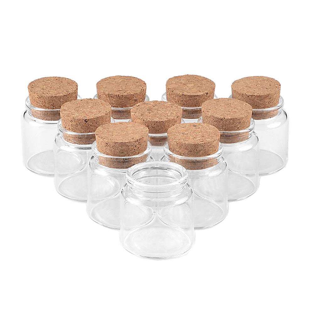 12 1.7 Oz Cork-Stop Glass Bottles with Corkscrews, Decorative Bottles/Storage Tanks - 47 X 50 X 33 Mm