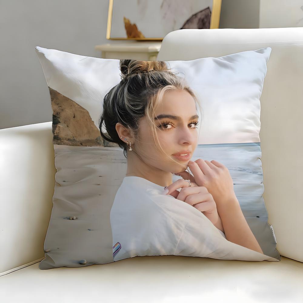 social star Addison Rae Cushion Cover Soft EasyWash Pillow Case Versatile for Couch Bed Travel and Office