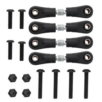4Pcs Steering Tie Rod Set Black Metal for 1\10 RC Flat Car Replacement Accessories(4250mm )