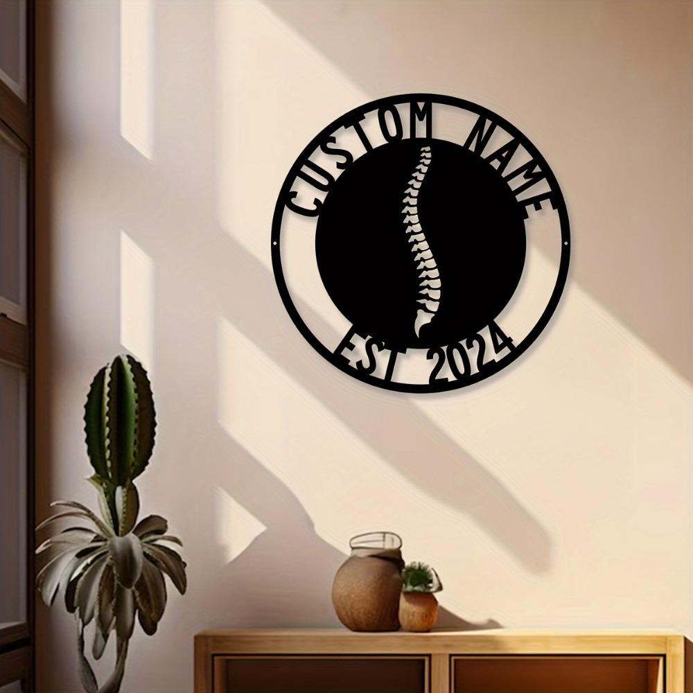 Custom Metal Wall Art Personalized Name Sign Rustic Home Decor Engraved Family Name House Number Easy Hang