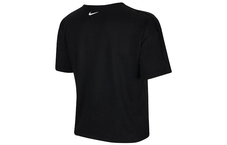 Nike Dri Fit T Shirts Women's Black Crew Neck Moderate Straight Fit CT6971-010
