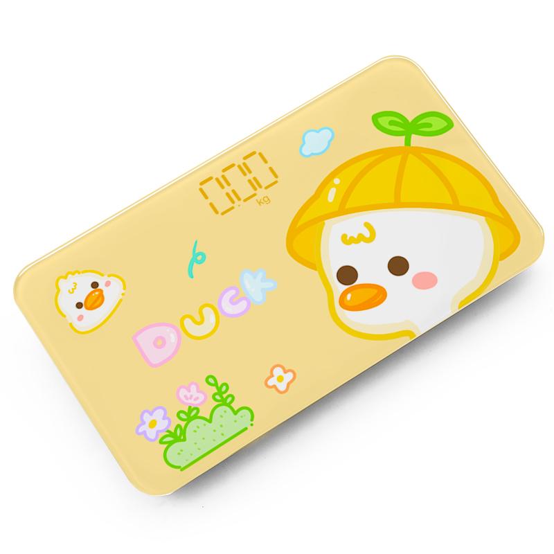 Portable Mini Cartoon Bathroom Scale Electronic Weight Scales Bascula Lcd Digital Scale Body Weight Smart Balance Boarding Scale
