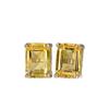Citrine Stud Earrings: S925 Silver Natural Design, Court Style