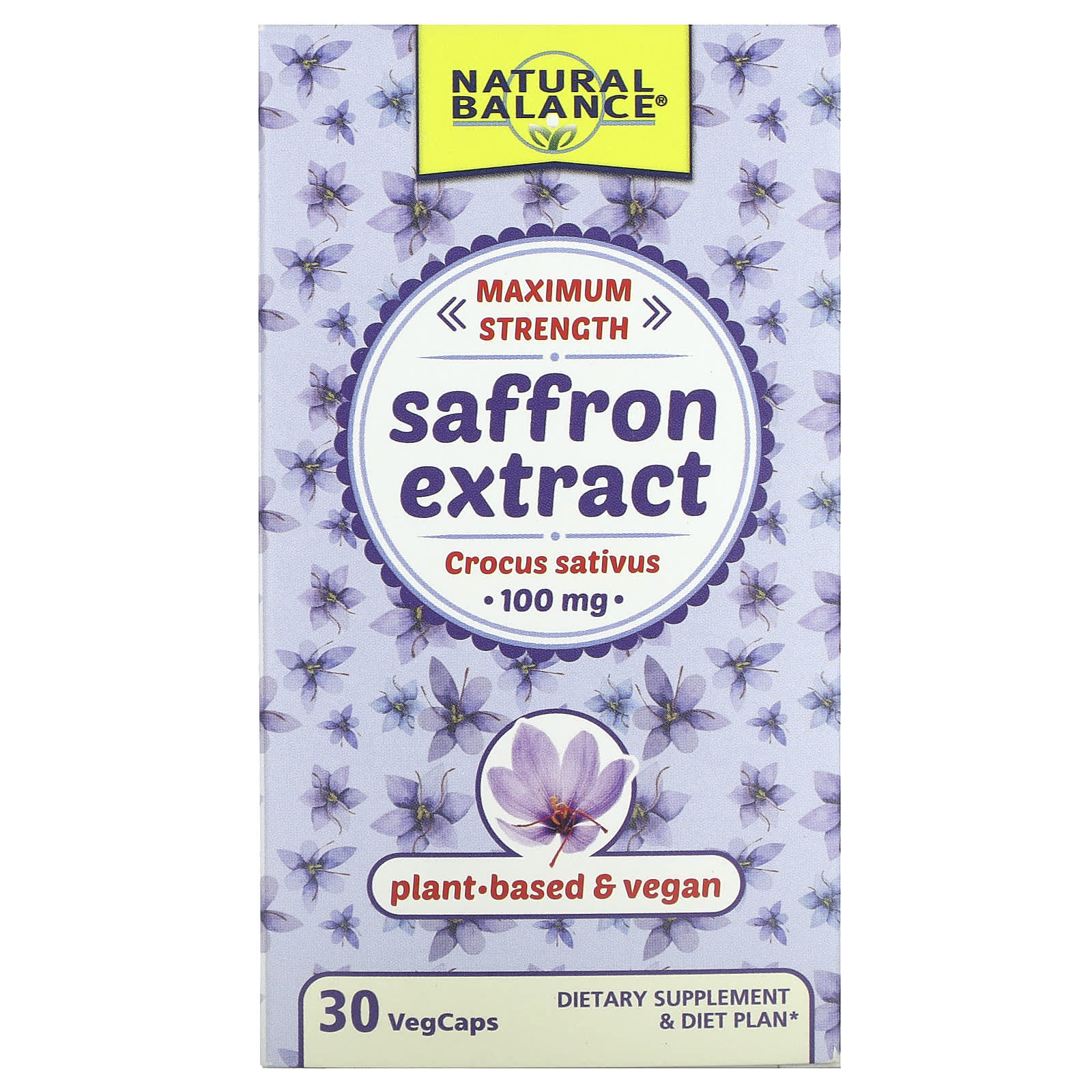 

Saffron Extract, Maximum Strength, 100Mg, 30 Veggie Caps