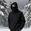 1pc Unisex Winter Balaclava - Windproof Knit Hood with Drawstring, Warm Motorcycle Headgear for Cold Weather,Ski Mask