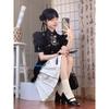 Mrinoyume Sexy Lolita Dress, Black and White, Chinese Style, Cute Costume (Sizes L, D)
