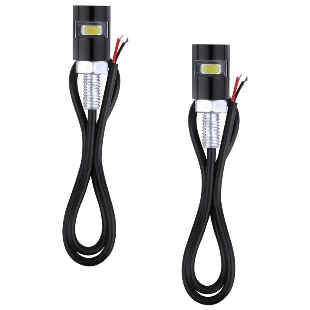 HUIKKJP LED License Light, Built-In Bolt, License Plate Lamp, License Plate Screw, LED Built-In