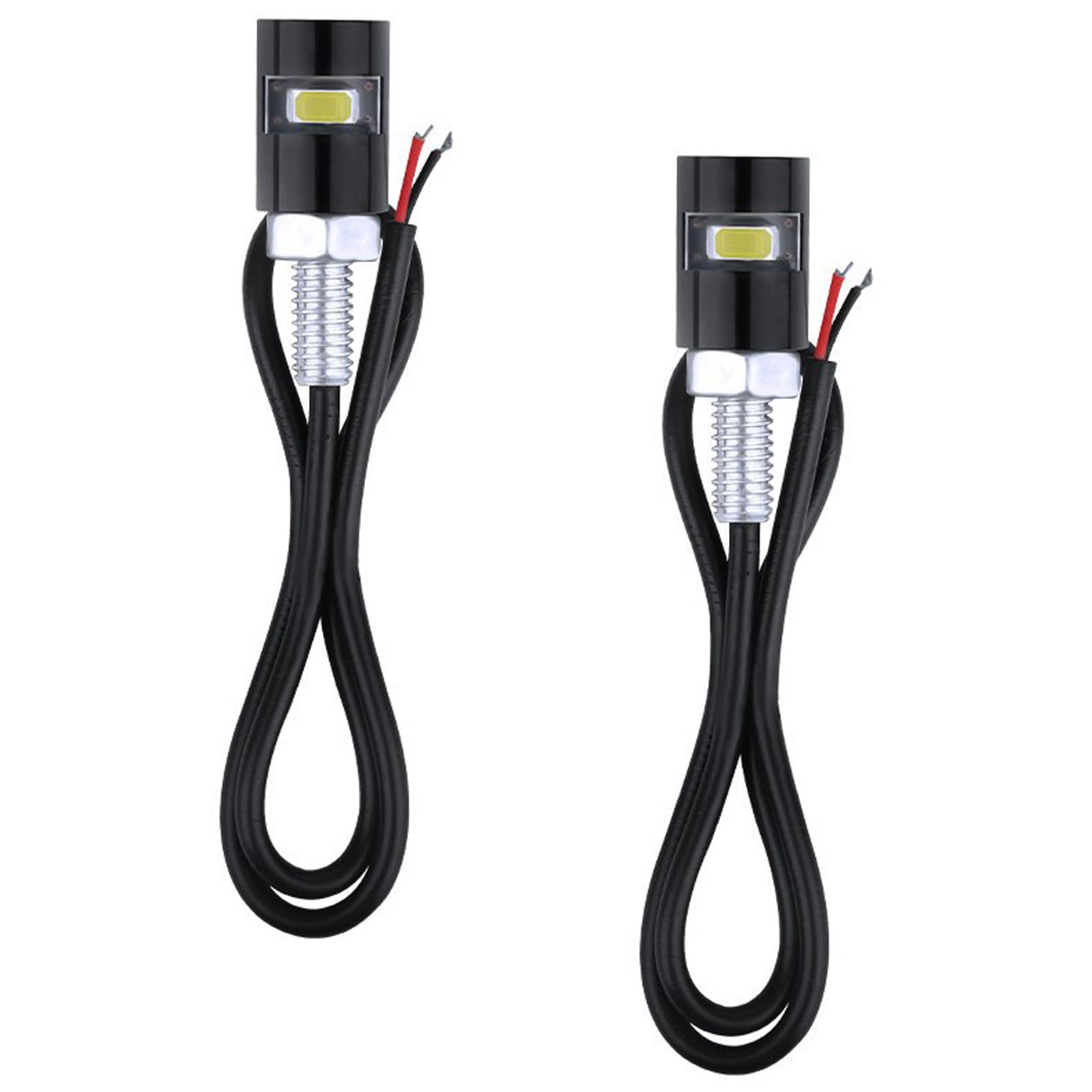 HUIKKJP LED License Light, Built-in Bolt, Number Light, Motorcycle License