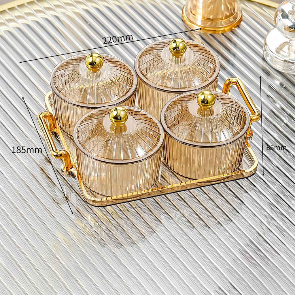 Fruit Plate Serving Dishes 6 Removable Serving Bowl Appetizer Condiment Server for Dessert Snacks Chips Kitchen Relish Tray