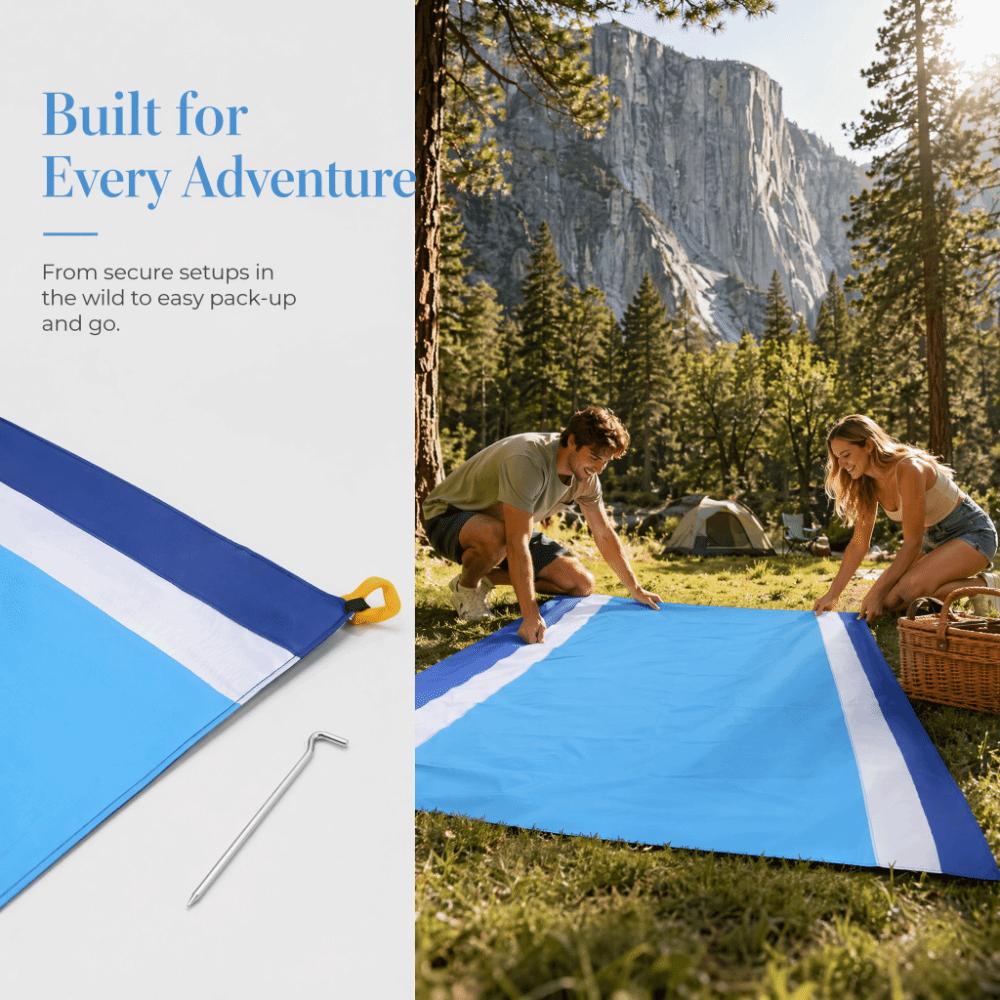 Ripstop Beach Blanket Polyester Camping Mat Quick Dry Picnic Mat  Picnic Outings