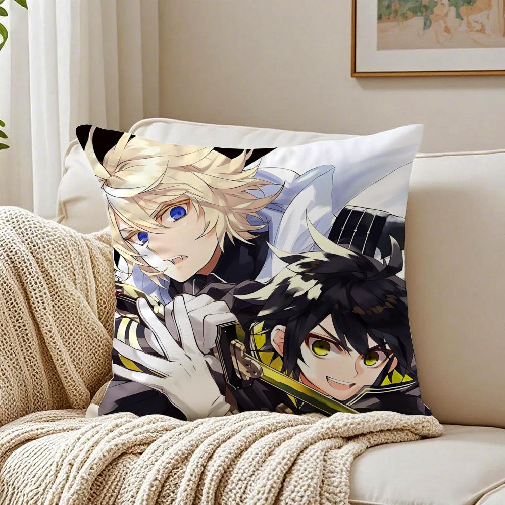 Dark Japanese Anime SSeraph of the End Cushion Cover Pillowcase Antidustmite living Room Sofa Decor Cushion Room