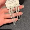 Zircon Stone Lace Ribbon Earrings Ribbon Bow Zircon Earrings For Women  Wedding Party