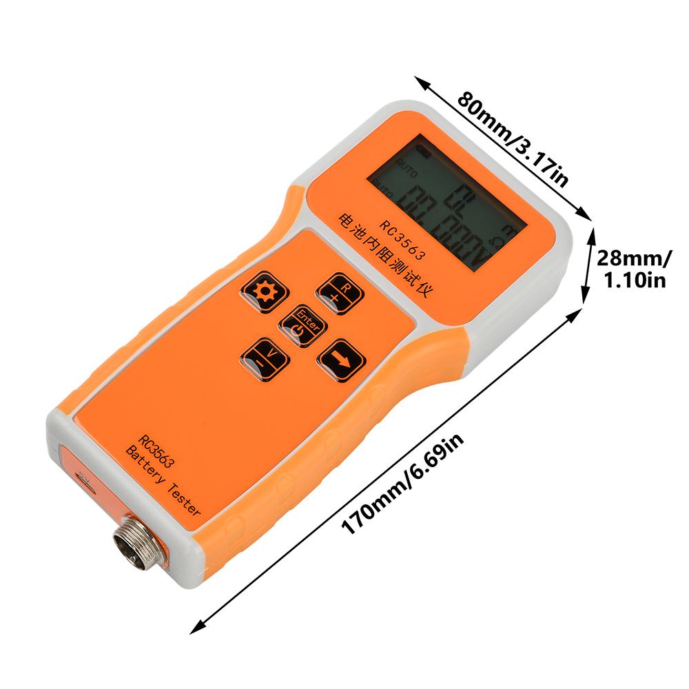 RC3563 18650 Battery Internal Resistance Tester High-Precision True Four-Wire AC Lithium Iron Phosphate Type-C Battery Tester