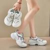 Damskor Sommar Casual Chunky Platform Sneakers Andningsbara Mesh Snörskor Löparskor Lätta Halkfria Promenadskor för Kvinnor Tennisskor