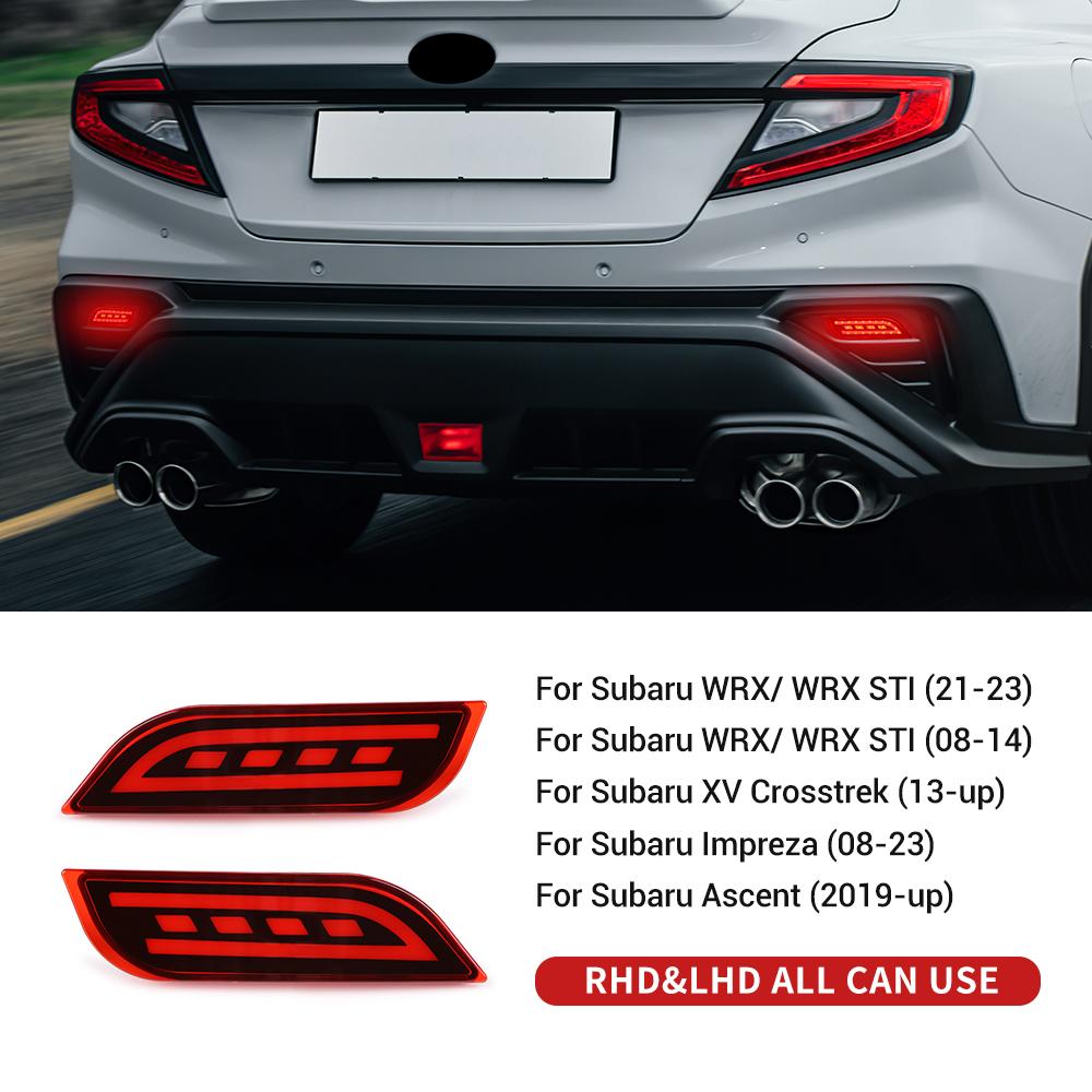 Rear Bumper Lights Running Brake Light For Subaru Impreza 08-23 XV Crosstrek 13-17 Ascent 19-23 WRX 21-23 WRX 08-14 RHD LHD красный