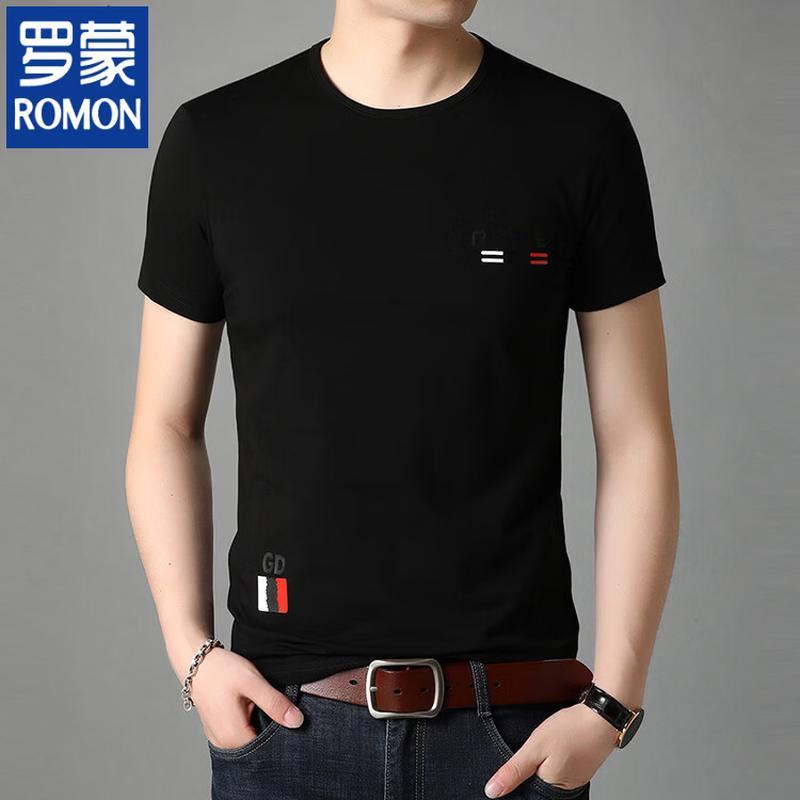 ROMON Men s Short Sleeve Round Neck T-Shirt 2XL